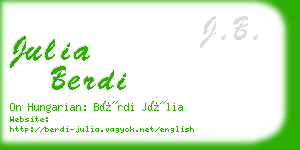 julia berdi business card